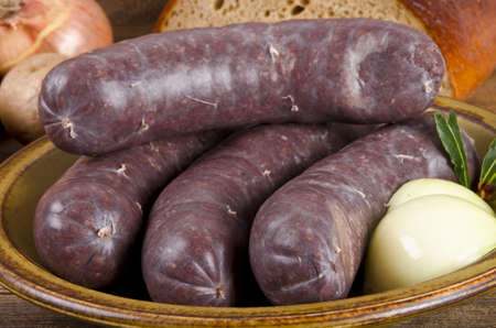 Krupniok traditional blood sausage in Polish cuisineの写真素材
