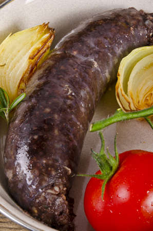 Krupniok traditional blood sausage in Polish cuisineの写真素材