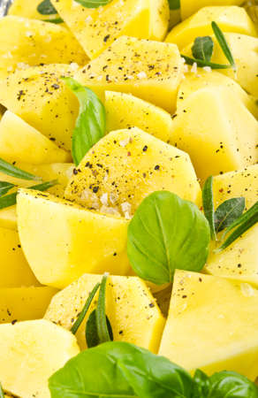 fresh fried potatoesの写真素材