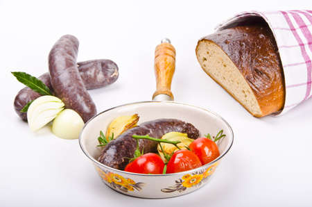 Krupniok traditional blood sausage in Polish cuisineの写真素材