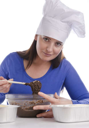 woman in the bakingの写真素材