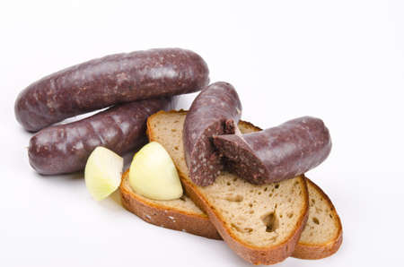 Krupniok traditional blood sausage in Polish cuisineの写真素材