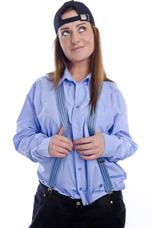 Woman in bracesの写真素材