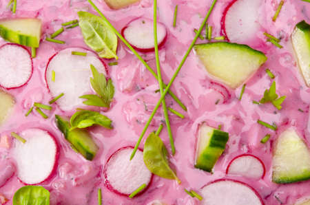 Cold beet soupの写真素材