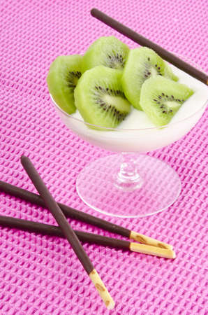  kiwifruit and mikadoの写真素材