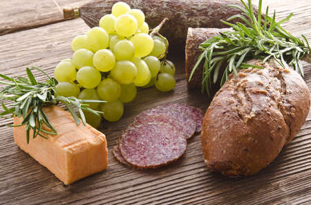 Hungarian spicy salami の写真素材