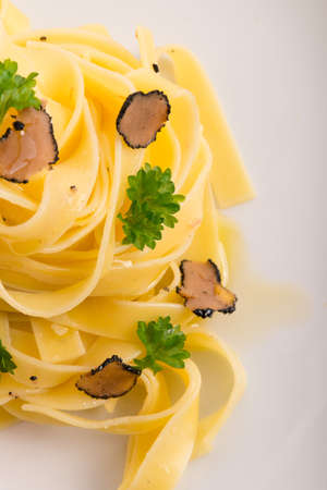 tagliatelle with summer truffleの写真素材