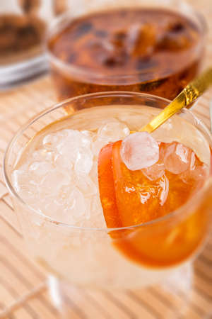 Tea with rock candyの写真素材