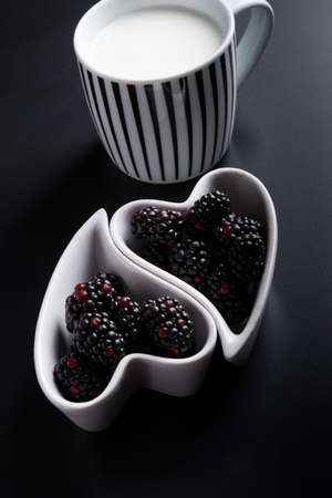 sweeten pierogi with blackberries - B   Wの写真素材