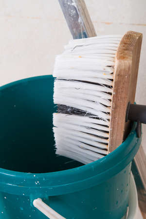 Leader with bucketの写真素材