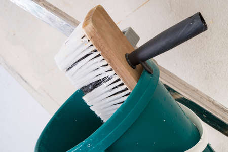 Leader with bucketの写真素材