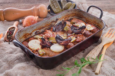 meat beefs oliveの写真素材