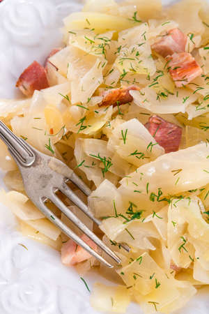 tasty braised cabbage vegetablesの写真素材