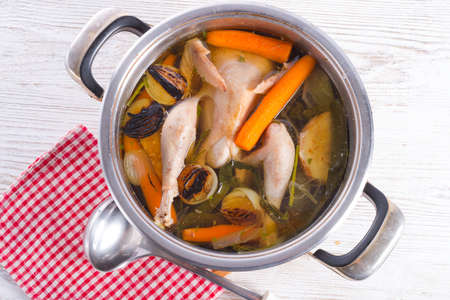 chicken in the potの写真素材