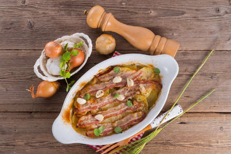 Bacon potato casserole の写真素材