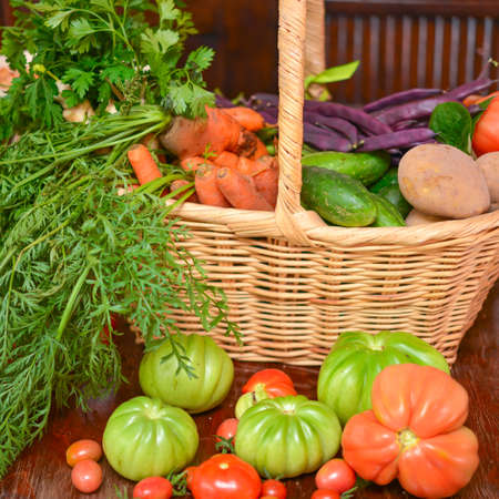 Vegetable basketの写真素材