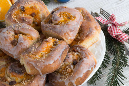 fresh vanilla orange snailsの写真素材