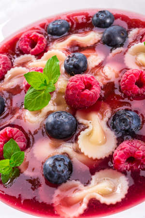 cold fruit soupの写真素材