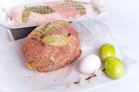 Baked pork - preparationの写真素材