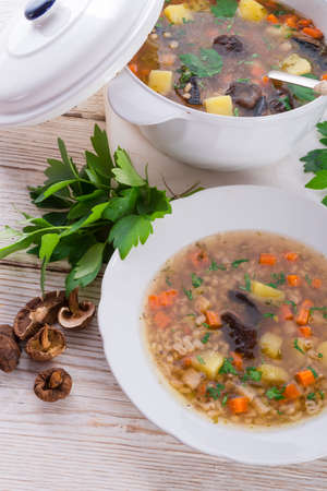 Krupnik â Polish Pearl Barley Soupの写真素材