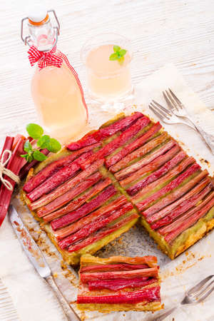 rhubarb cakeの写真素材
