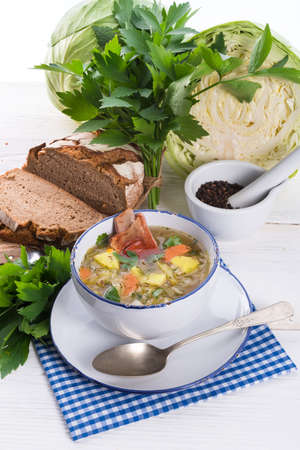 cabbage stew with meatの写真素材