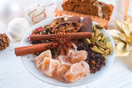Christmas spicesの写真素材
