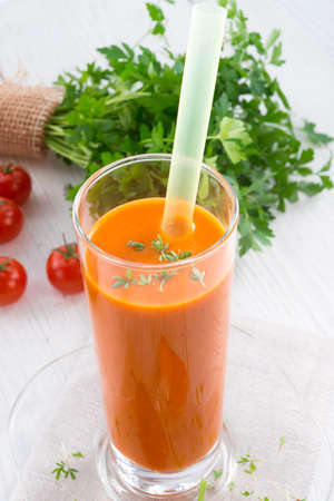 red paprika smoothieの写真素材