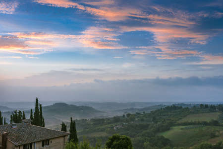 Fields in Tuscanyの写真素材