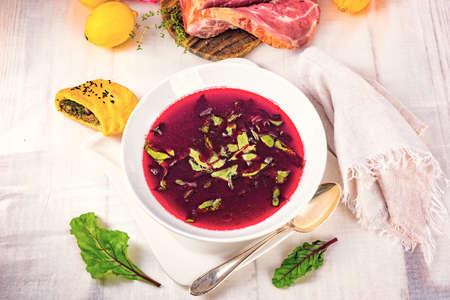 beet green soupの写真素材