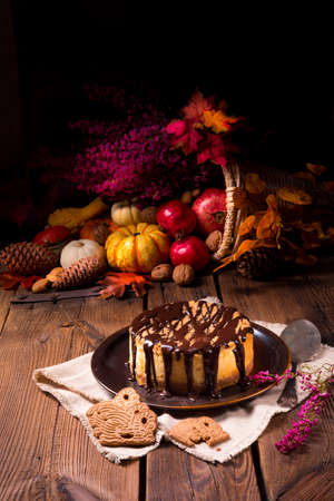 chocolate cheesecakeの写真素材