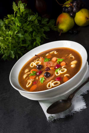 Czerninaa is a traditional Polish soup の写真素材