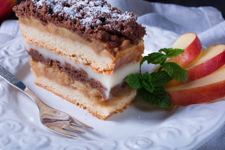 Apple cream cakeの写真素材