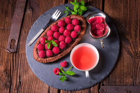 Pavlova with berry fruitsの写真素材