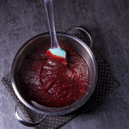 Preparing to make a jam.の写真素材