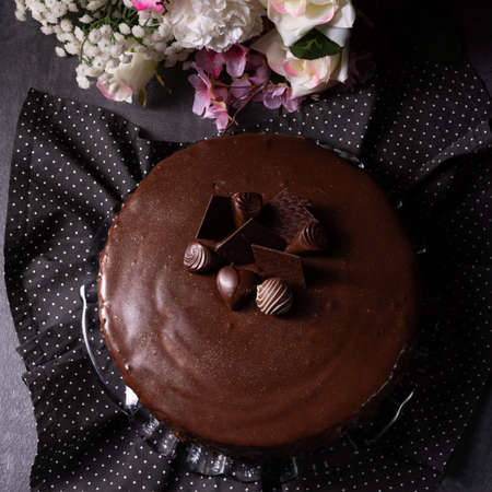Chocolate cake - Airy biscuit and a cream of cream and chocolate