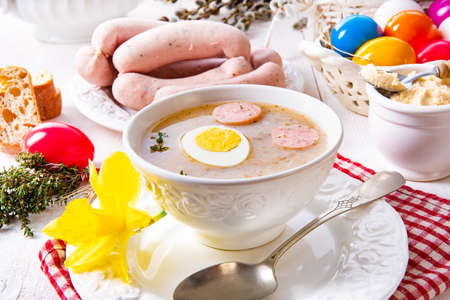 Zurek delicious easter soup after polish styleの写真素材