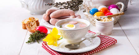 Zurek delicious easter soup after polish styleの写真素材
