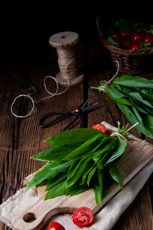 allium ursinum fresh ramson with lots of valuable vitamins
