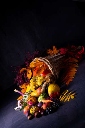 The beautiful and autumnal cornucopiaの写真素材
