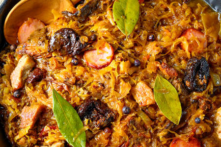 A real Polish 'Bigos,'after an old recipe with dried plums and wine.の写真素材