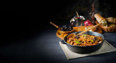 A real Polish 'Bigos,'after an old recipe with dried plums and wine.の写真素材