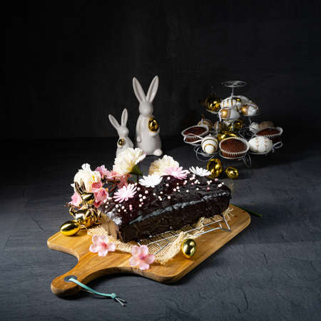 Delicious Easter homemade chocolate cake