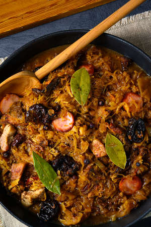 A real Polish 'Bigos,'after an old recipe with dried plums and wine.