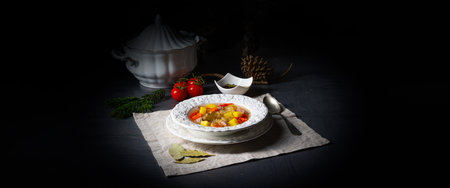 kapusniak delicious polish sauerkraut soupの写真素材
