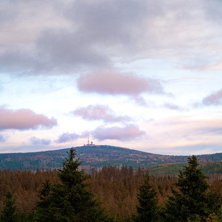 Views of the Brocken in the Harz Mountainsの写真素材