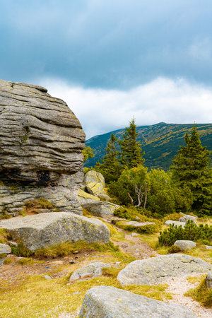 Giant Mountains (Karkonosze) autumn landscapeの写真素材