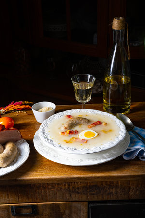 Zurek delicious polish easter soupの写真素材