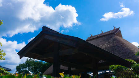 Japanese Old Private Houses and the Blue Sky