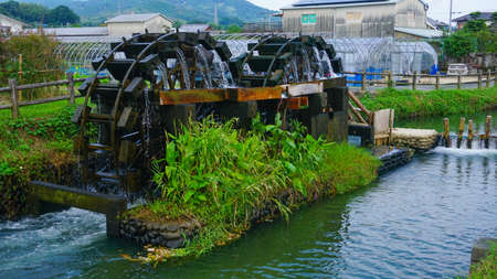 Double water mill in Asakura City, Fukuoka Prefecture